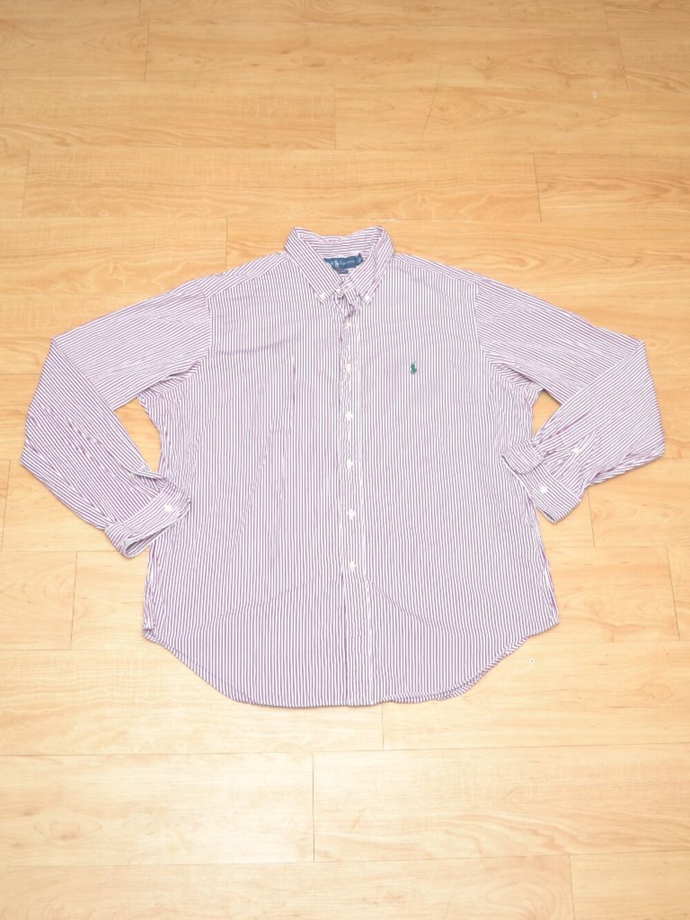 Ralph Lauren Men's Long Sleeve Shirt Stripe Purple XL